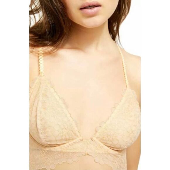 Free People Tan Lace Lucia Underwire Bra 34B - Picture 6 of 6